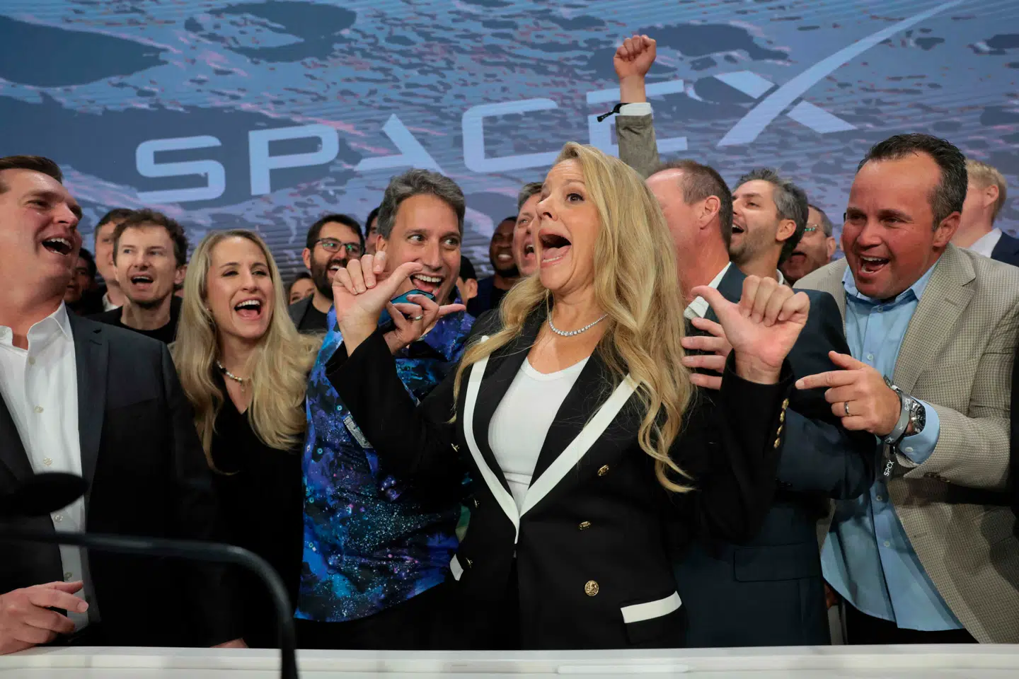 Gwynne Shotwell, topfigur i SpaceX har al mulig grund til at juble over udviklingen siden børsnoteringen fredag. Aktien er nemlig steget markant.