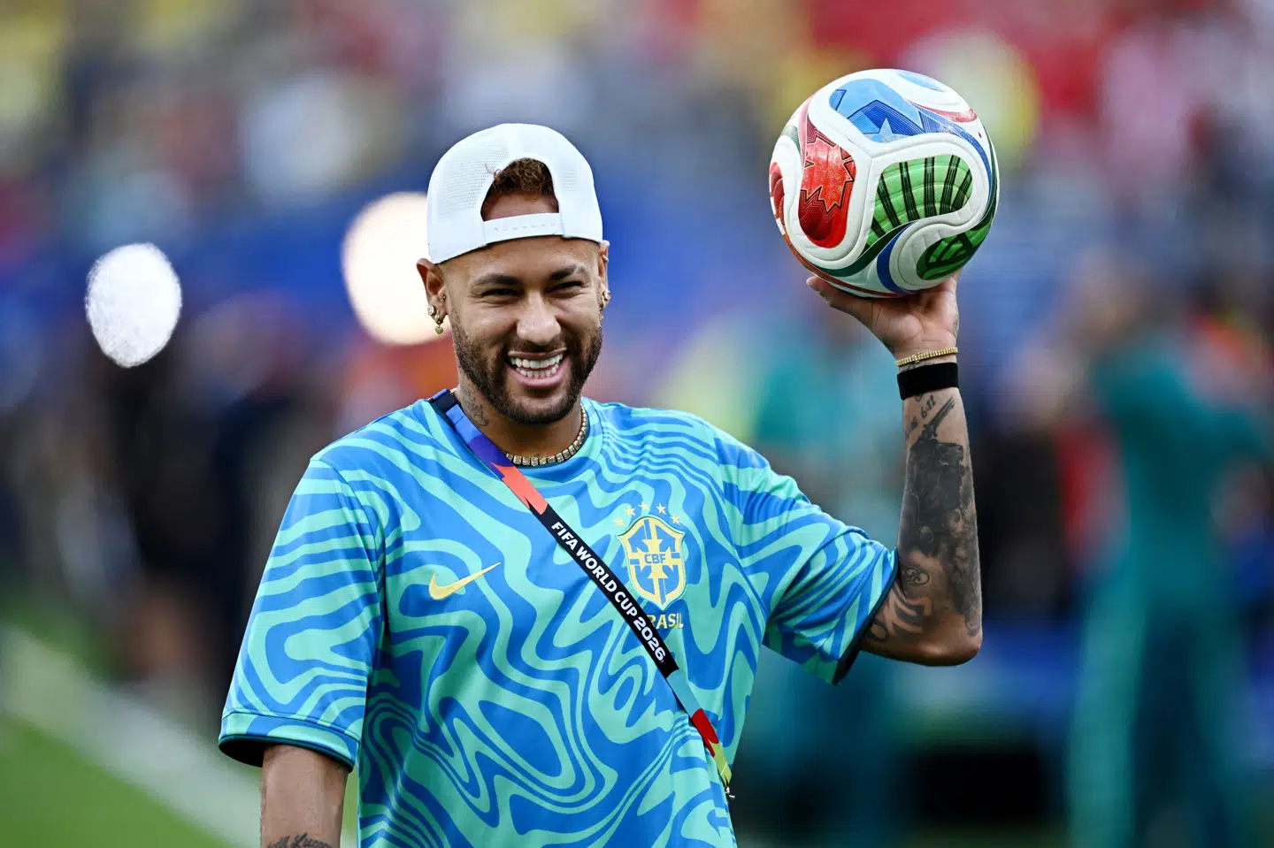 Neymar døjer med en skade i sin højre lægmuskel og har derfor endnu ikke spillet for Brasilien ved VM-slutrunden. (Arkivfoto).