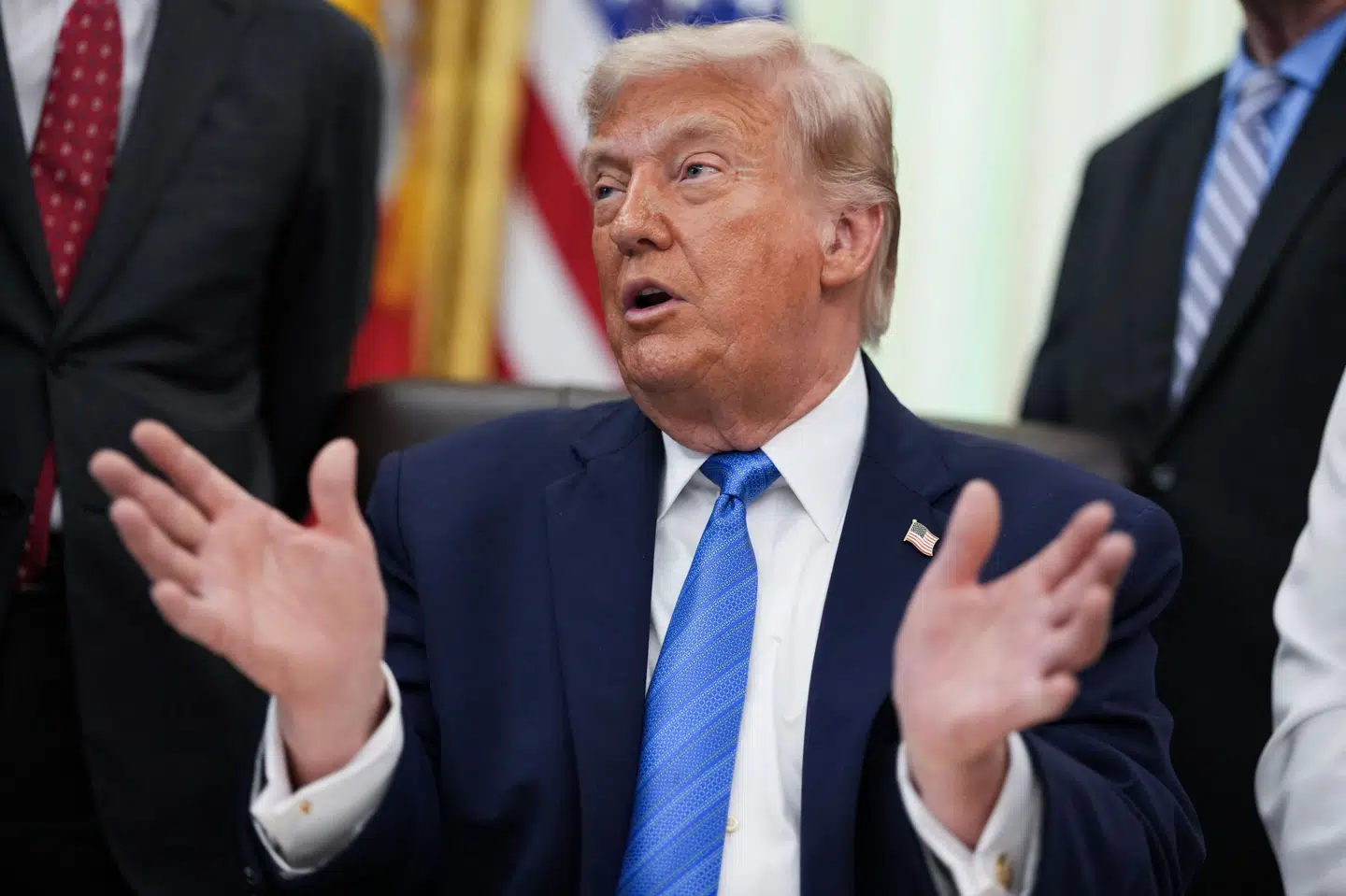 Sidste år fik Trump revet østfløjen i Det Hvide Hus ned til fordel for planerne om en balsal. (Arkivfoto).