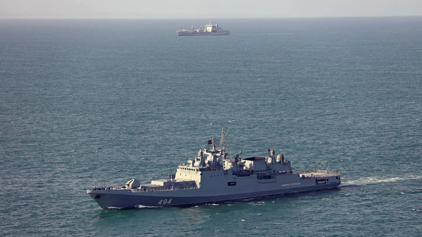 Arkivfoto af den russiske fregat ved navn 'Admiral Grigorovitj'.