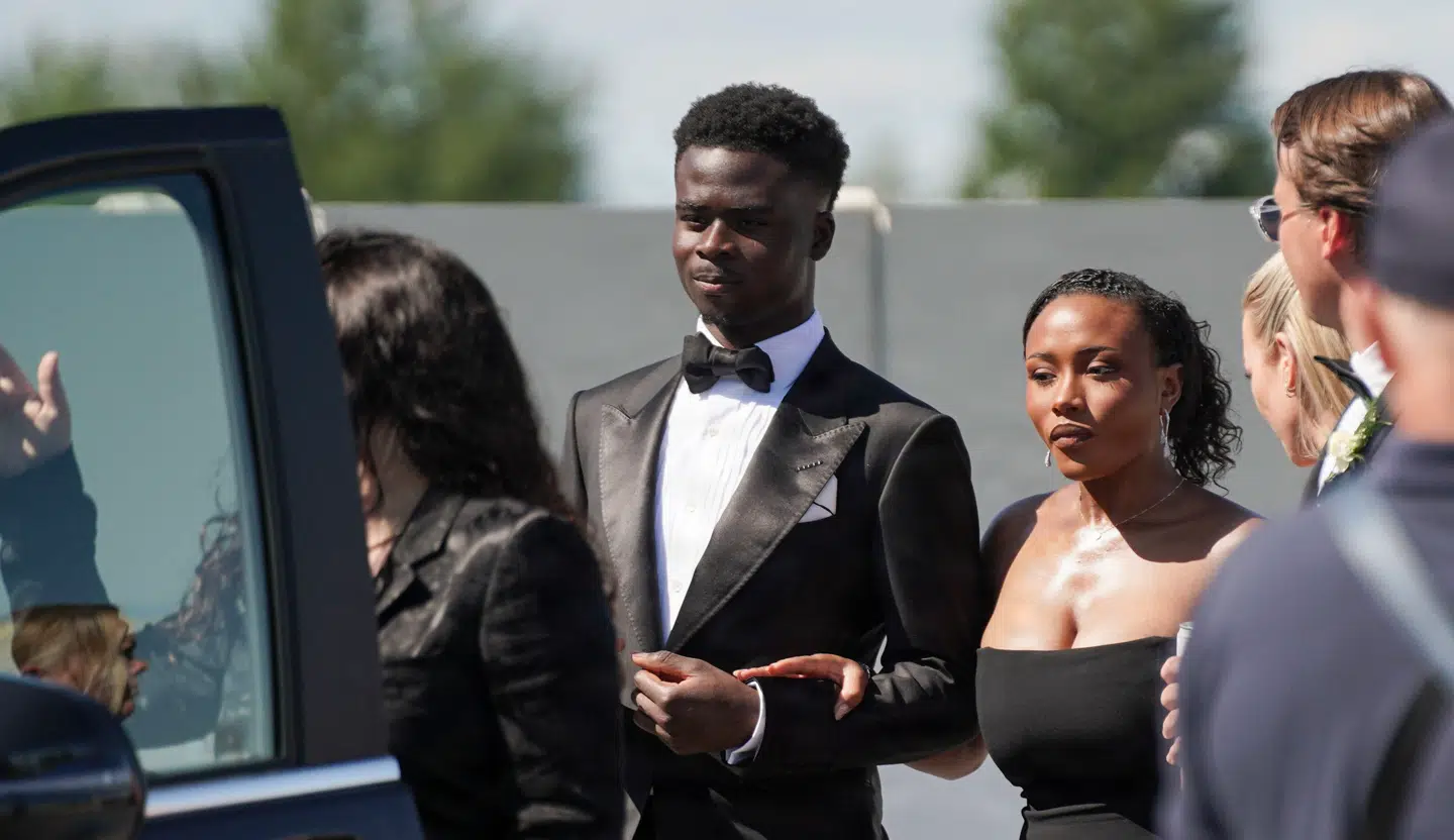 Bukayo Saka og kæresten Tolami Benson.
