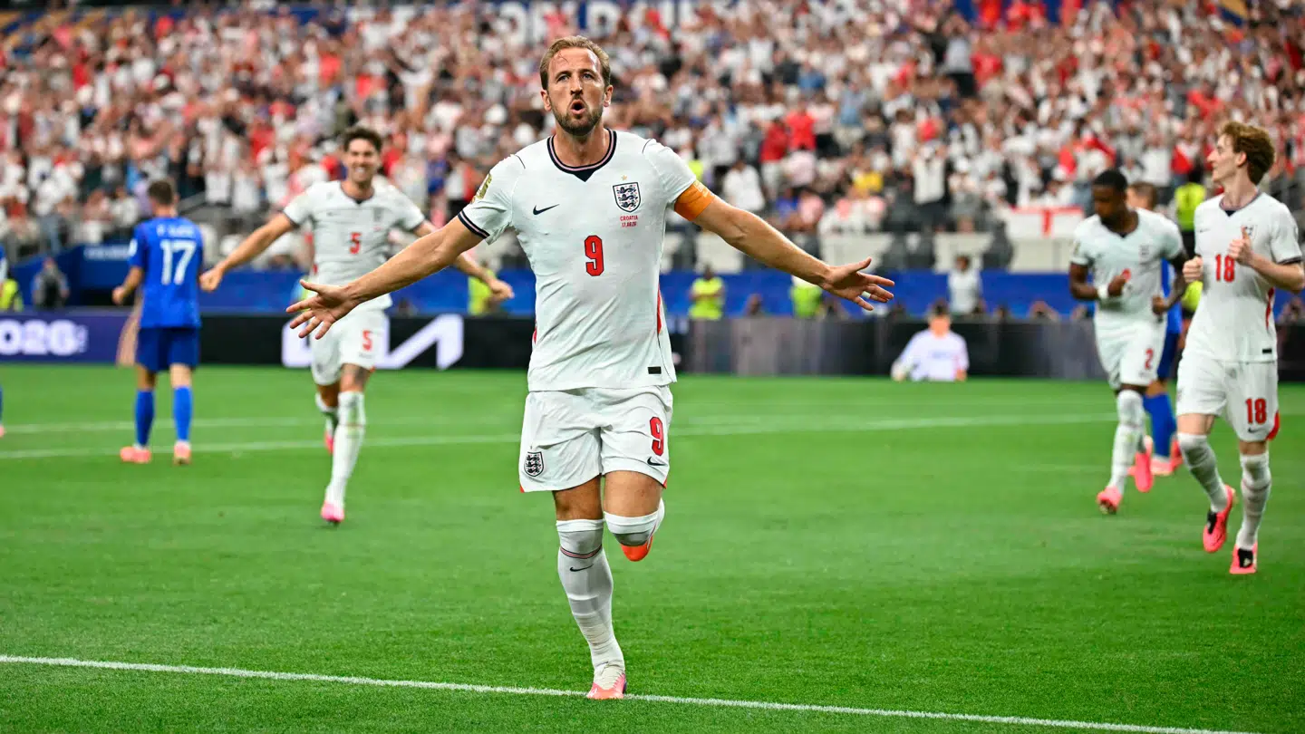 Harry Kane blev dobbelt målscorer mod Kroatien.