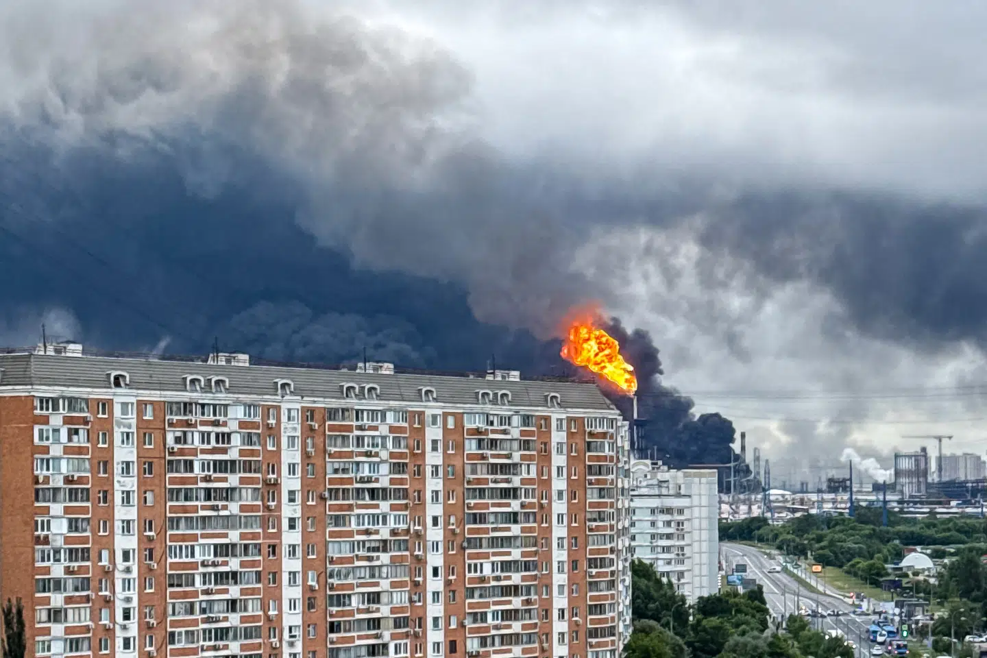 Moskva står lige nu i flammer.