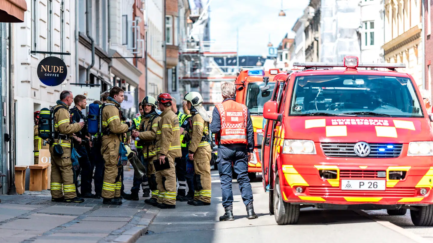 Evakuering fra bygning i Store Kongensgade i København, torsdag den 18. juni 2026.