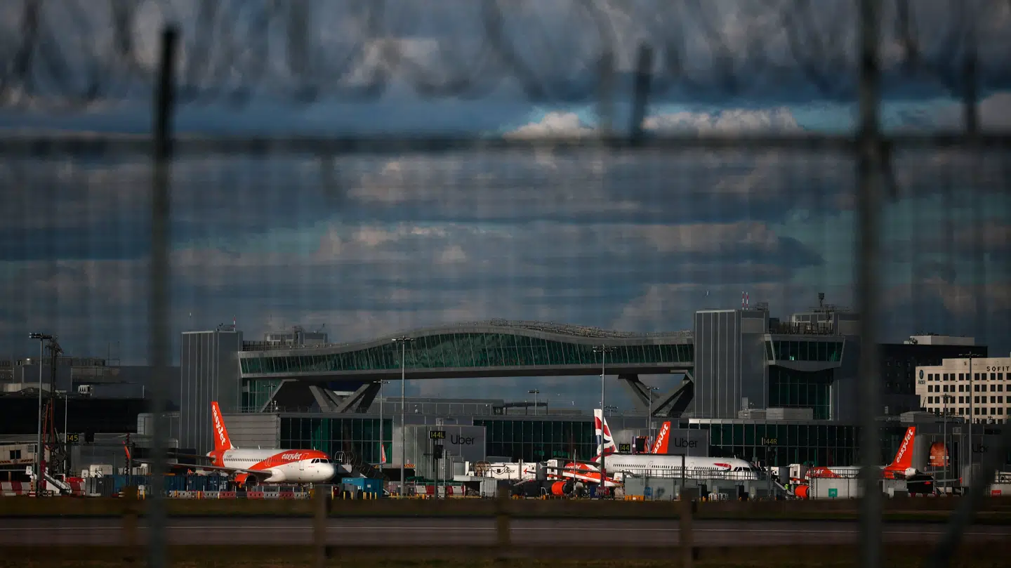 Arkivfoto af Gatwick-lufthavnen ved London.