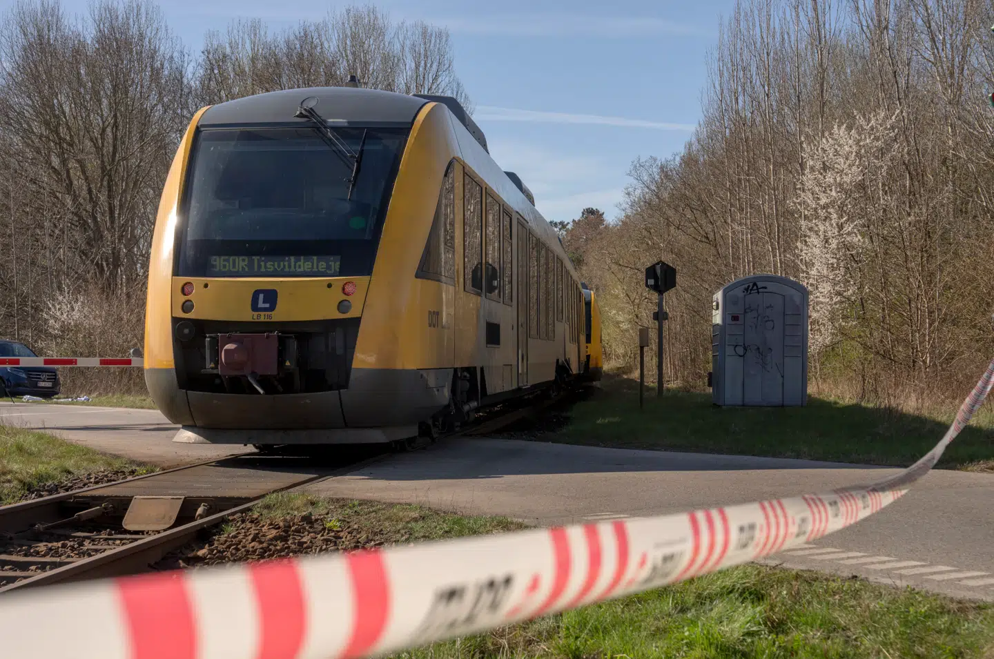 Der er ingen tog i Nordsjælland denne uge. Billedet stammer fra togulykken i april på lokalbanen Gribskovbanen.