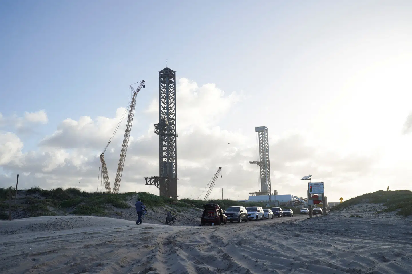 FILE PHOTO: A general view of SpaceX's launchpad on the day of the company's initial public offering (IPO), in Starbase, Texas, U.S., June 12, 2026. REUTERS/Gabriel V. Cardenas/File Photo