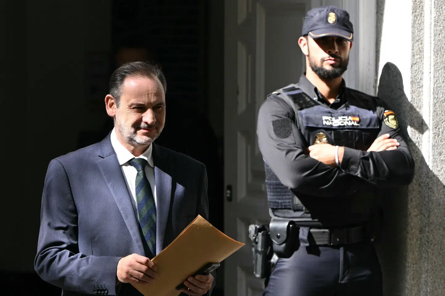 Den tidligere transportminister José Luis Abalos forlader den spanske højesteret under et tidligere retsmøde. (Arkivfoto).