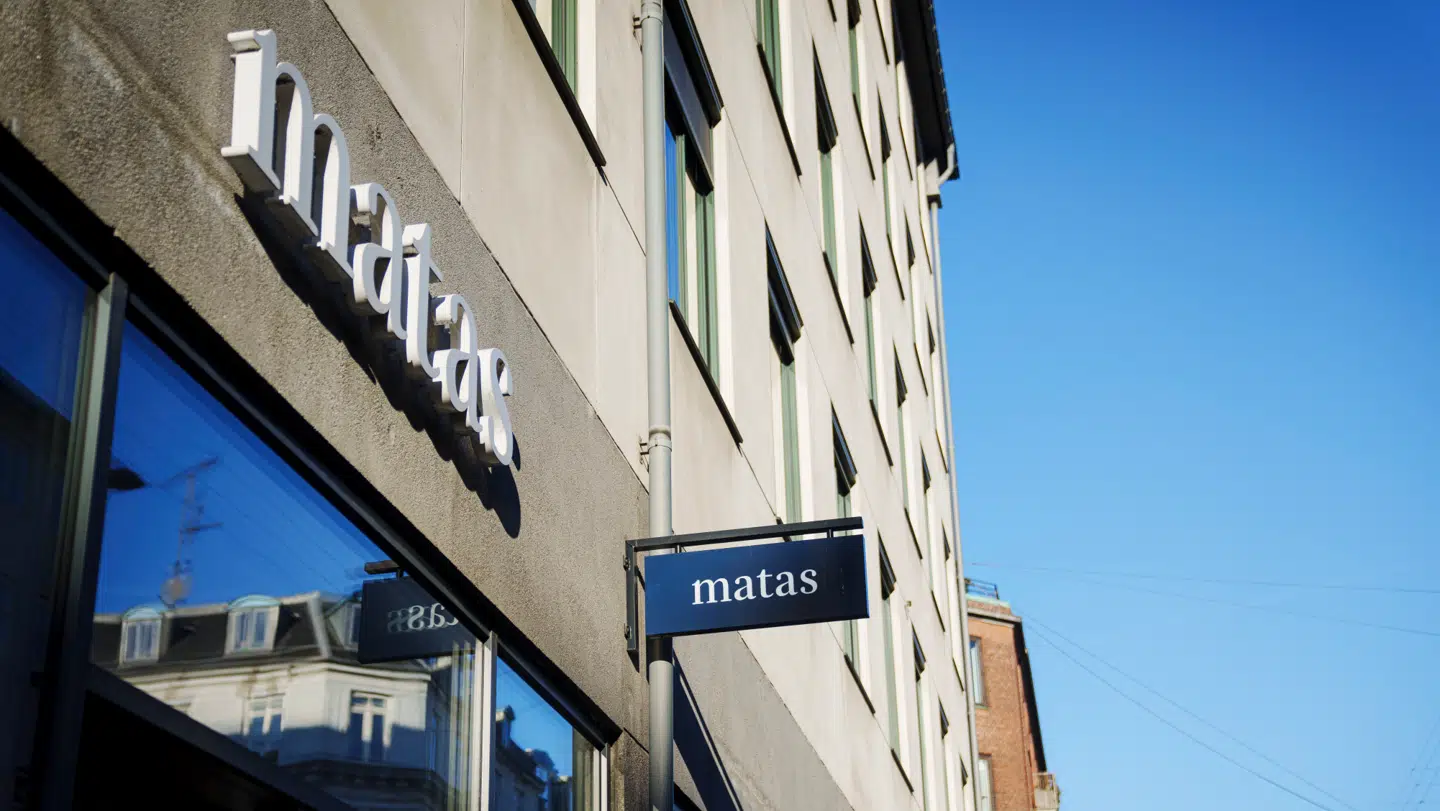 Arkivfoto af Matas butik. Det storstilede tyveri fandt sted i en anden af kosmetikkædens butikker.