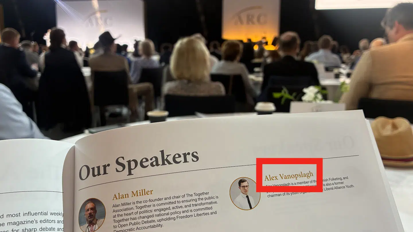 Alex Vanopslagh fremgår af Arc-programmet. Foto: B.T.