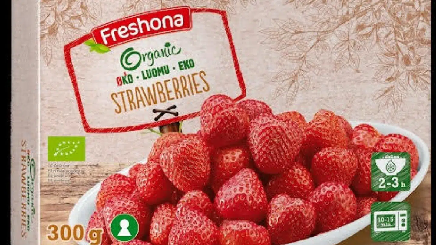 Jorbærene er af mærket Freshona.