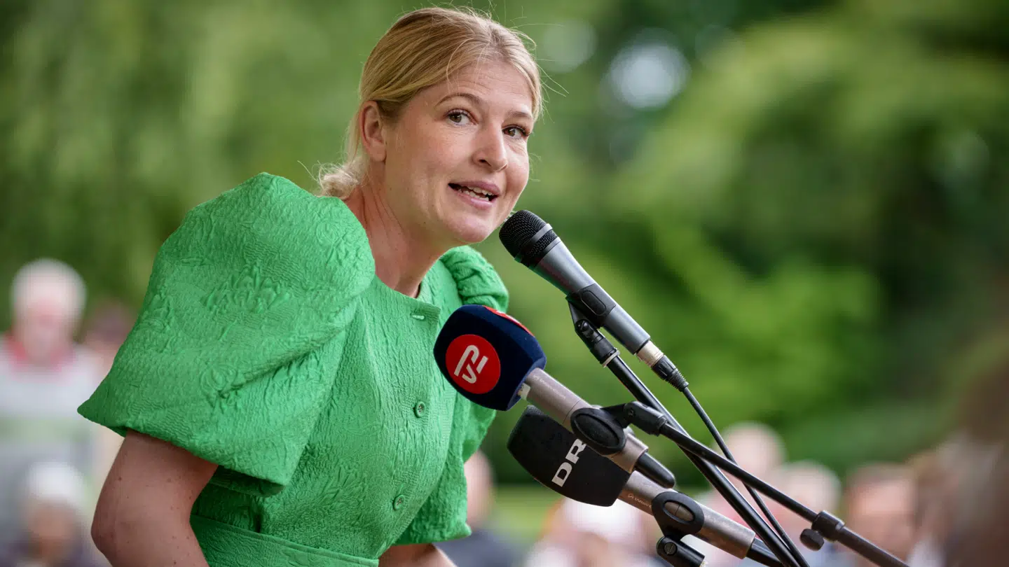 Borgmester Christina Krzyrosiak Hansen (S) taler før finansministerens Grundlovstale på Kunsthøjskolen i Holbæk fredag den 5. juni 2026.