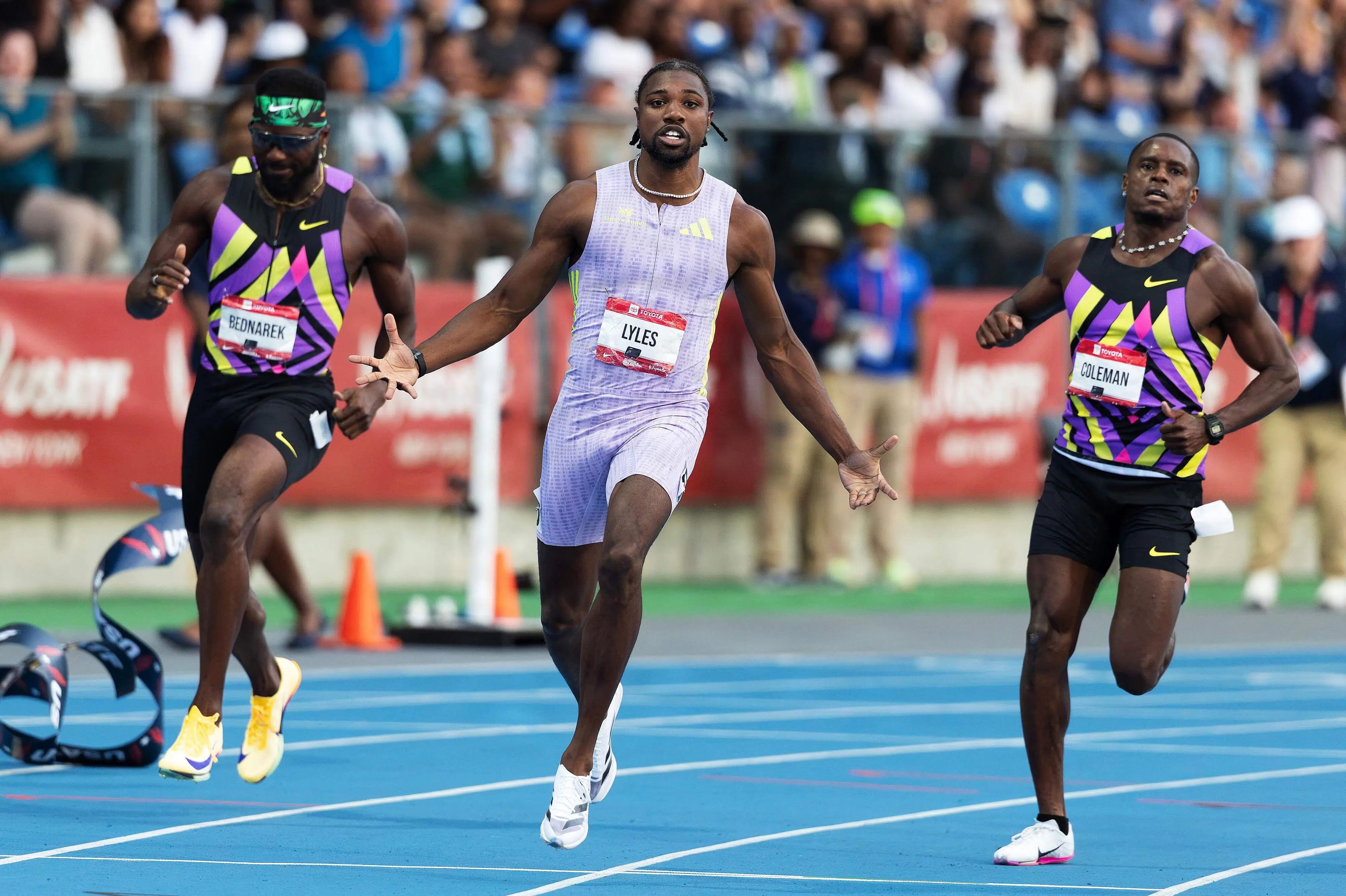 Noah Lyles sætter fantomtid trods vigende form
