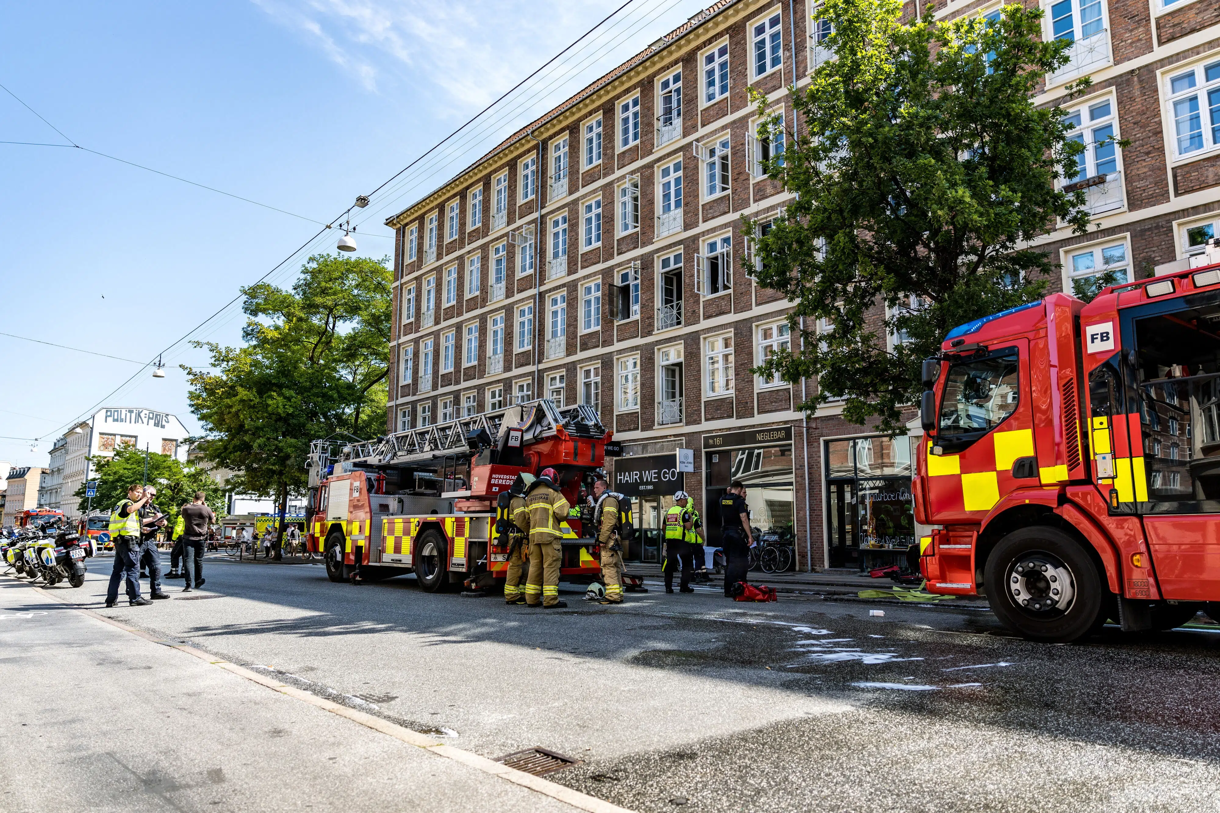 Brand i lejlighedsbygning på Vesterbrogade er slukket