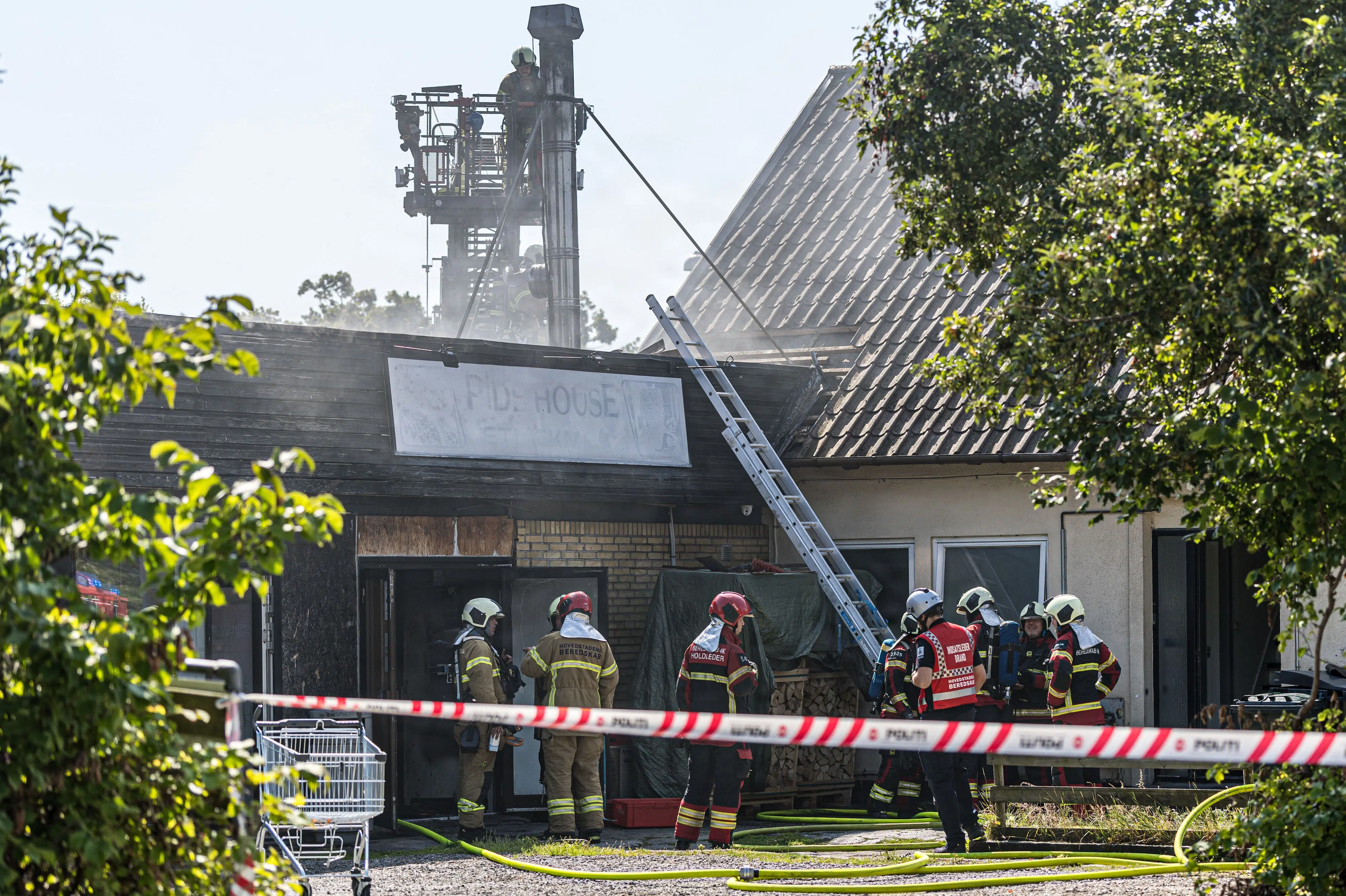 Pizzeria brød i brand i Brøndby Strand