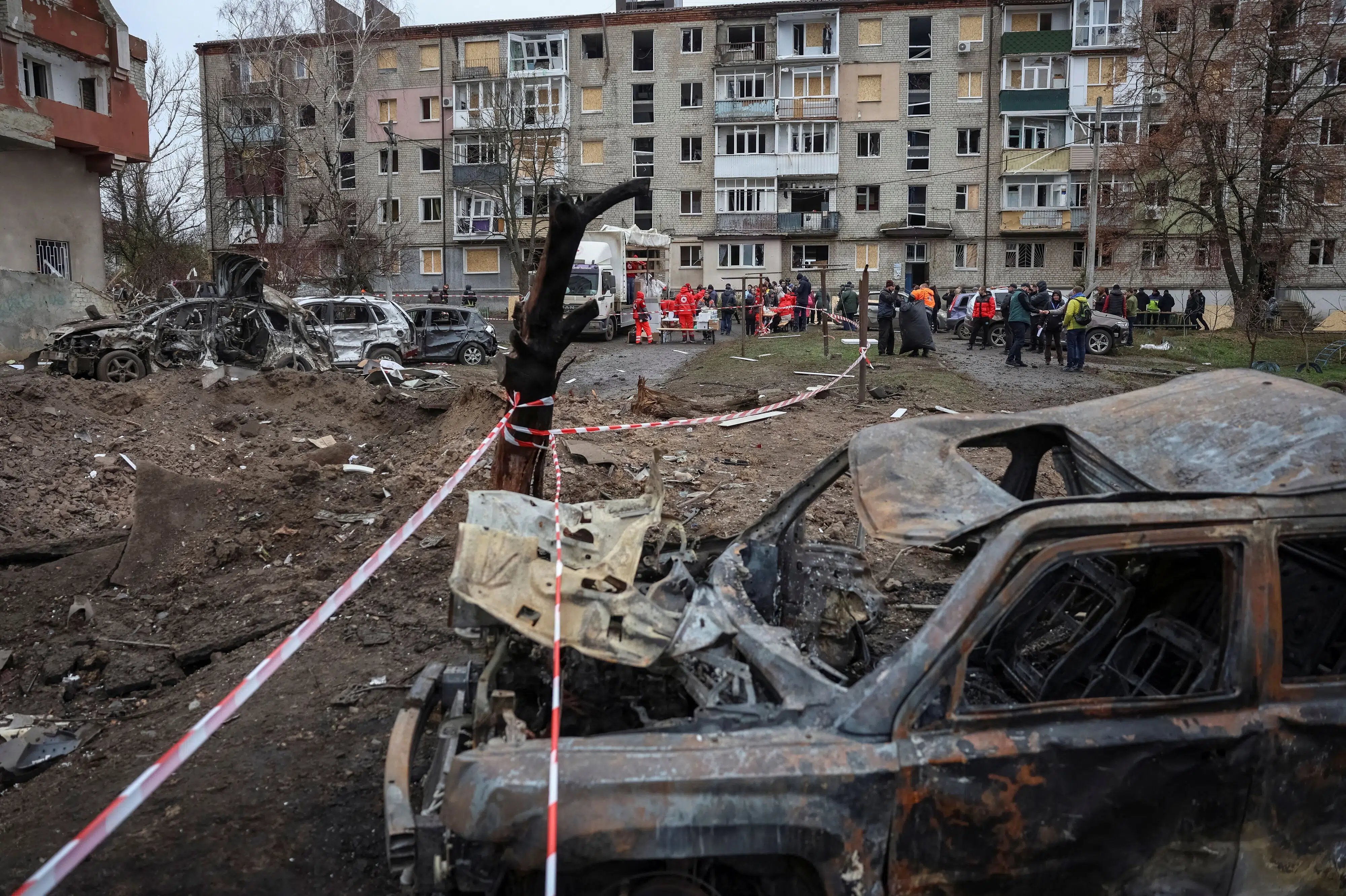 Ukraine melder tre døde i angreb mod by nær Kharkiv