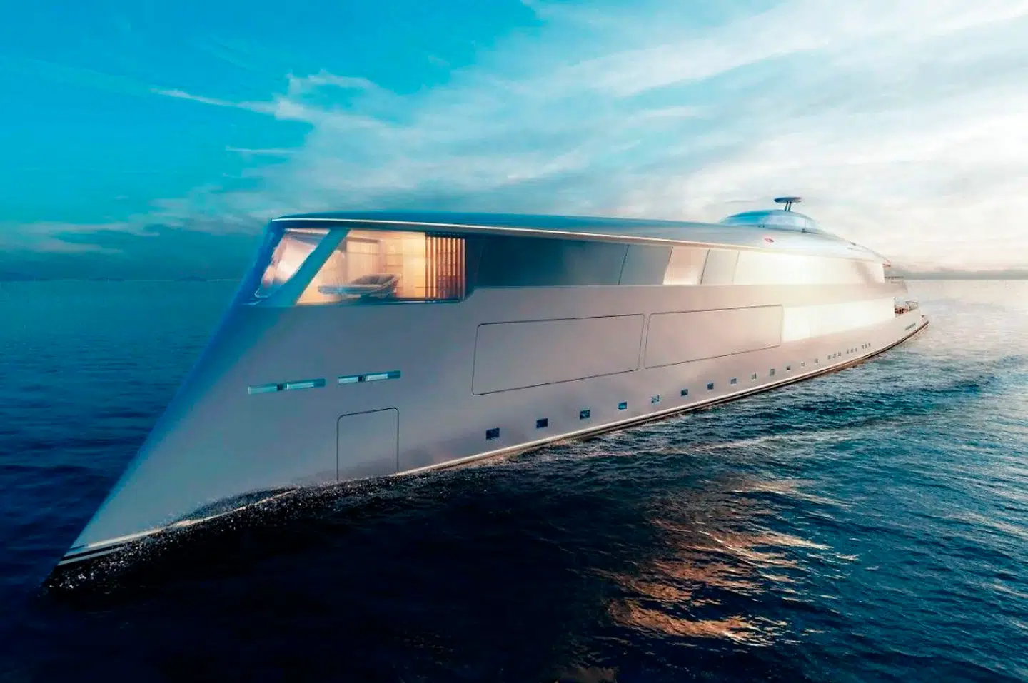 Bill Gates nye yacht – Aqua – er designet af den hollandske producent Sinot. Den er endnu ikke bygget, men skal efter planen være klar i 2024.