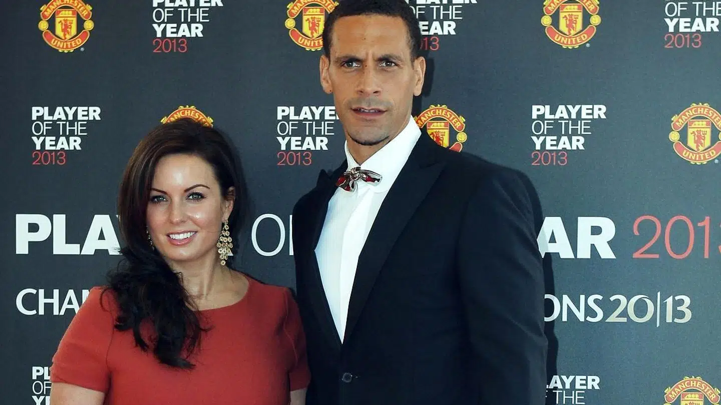 Rio Ferdinand ved siden af sin afdøde kone, Rebecca Ellison. Hun døde af brystkræft i maj 2015.