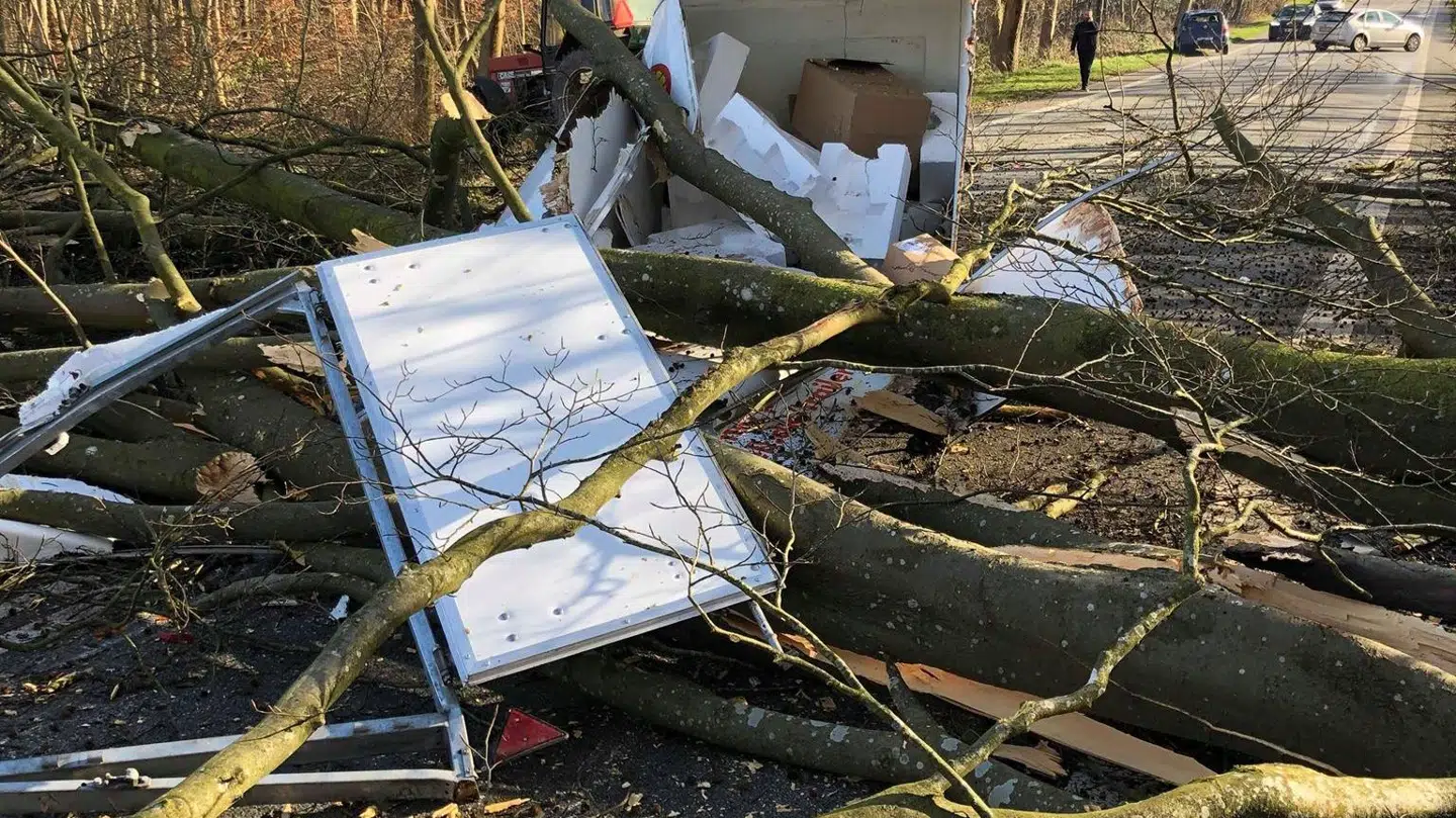 Sådan så det ud på stedet efter ulykken.