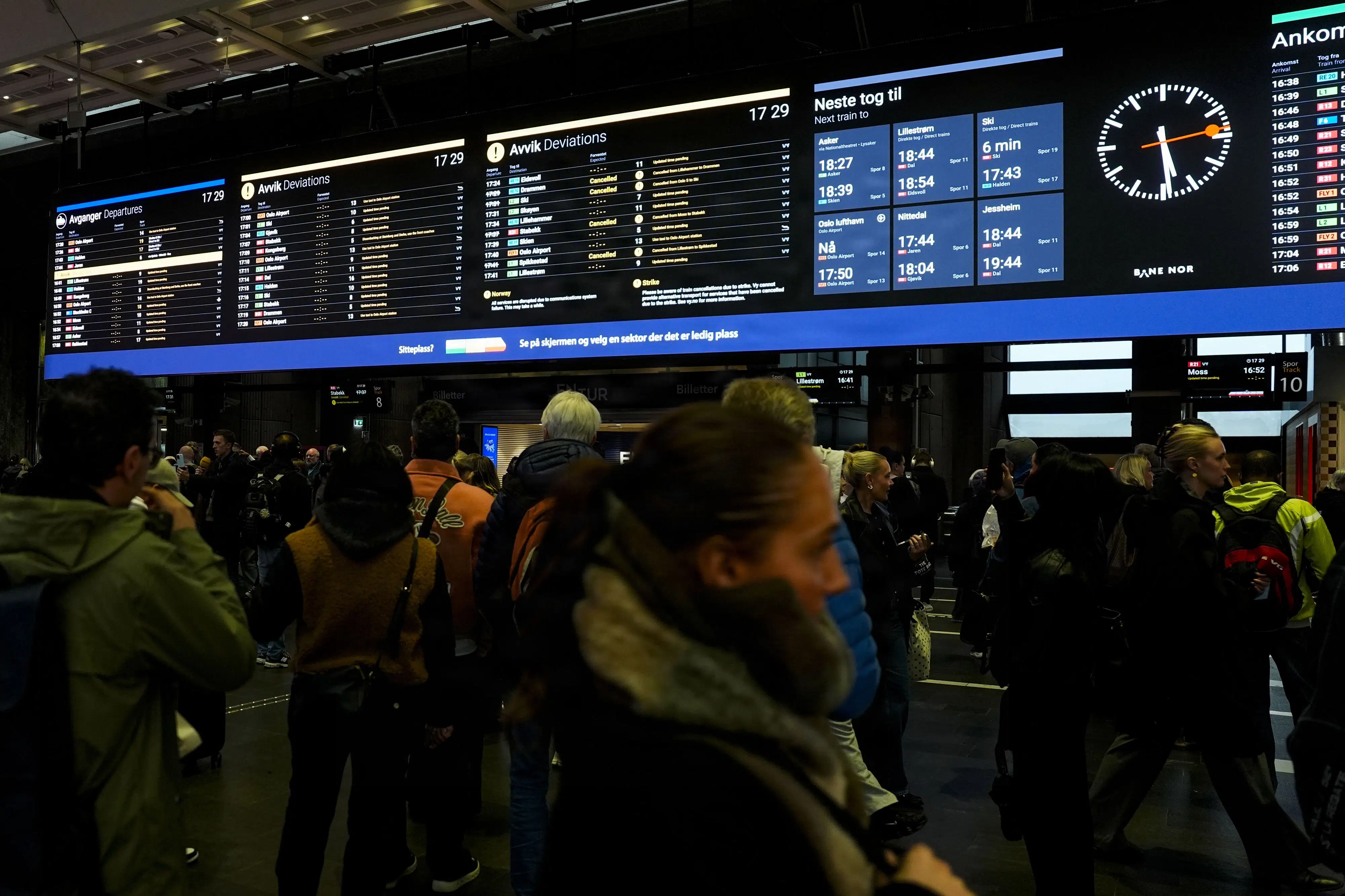 Togdriften i Norge er genoptaget efter fejl på mobilnetværk