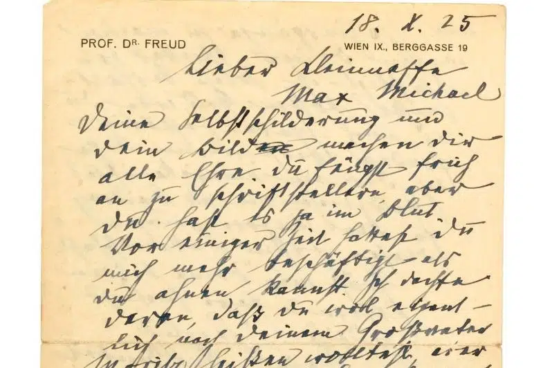 Sigmund Freuds personlige breve kommer på dansk auktion