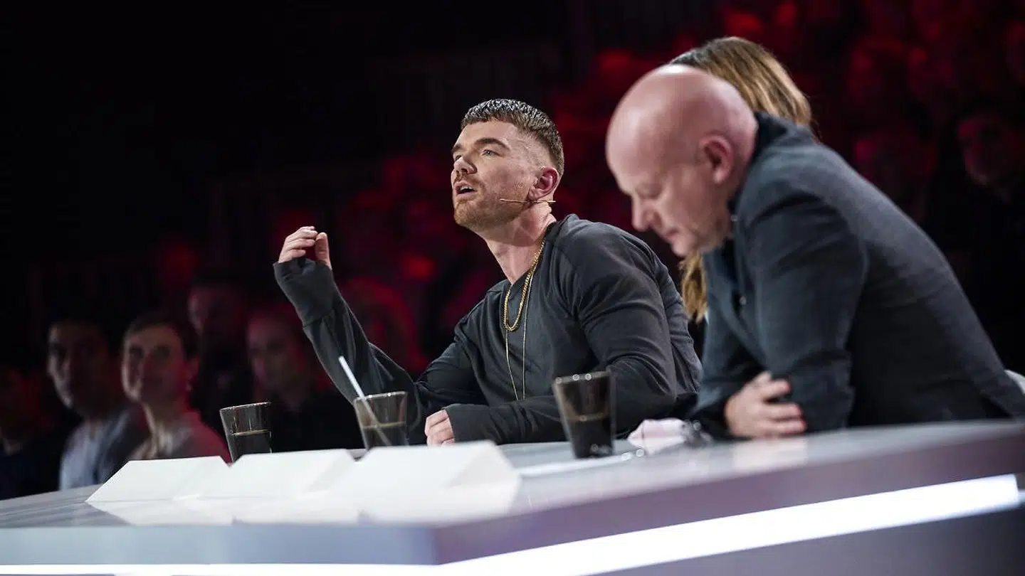 Dommerne Thomas Blachman, Ankerstjerne og Oh Land. X - Factor liveshow 2, fredag den 28. februar 2020.