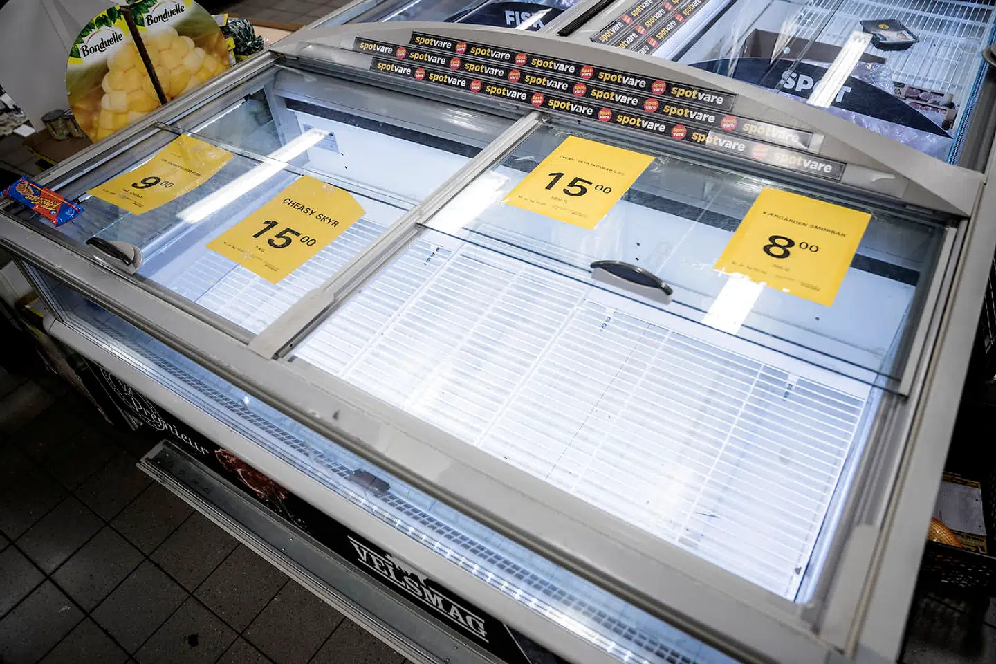 Netto på Tagensvej i København var hurtig tomt for varer.