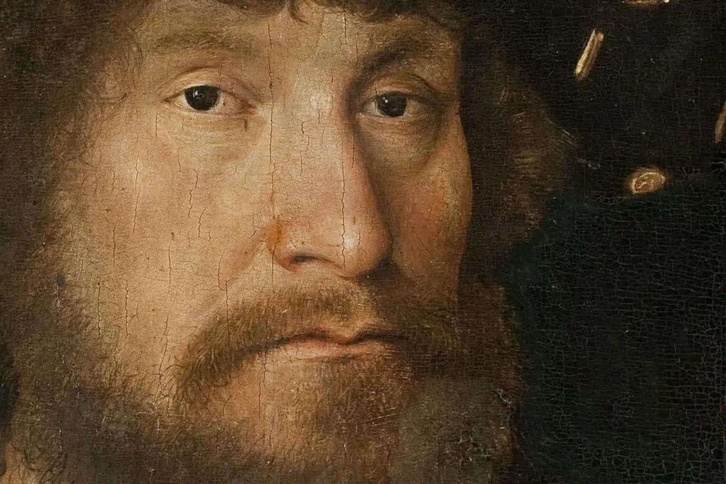 Christian II malet af Michel Sittow (1514-15). Man mener, at hans kommende hustru, Elisabeth, besad dette maleri før hendes ægteskab med den danske konge. Illustration fra bogen.