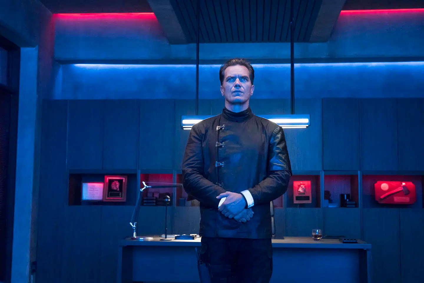 Michael Shannon som kaptajn John Beatty i HBOs filmatisering af »Fahrenheit 451« fra forrige år.
