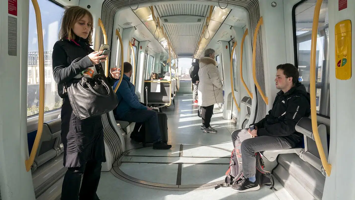 Reportagebillede fra Metroen mod Københavns Lufthavn d.11 marts, 2020.