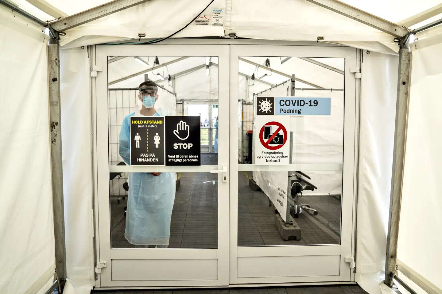 Testcentrene er rejst i hele landet. (Arkivfoto) Henning Bagger/Ritzau Scanpix