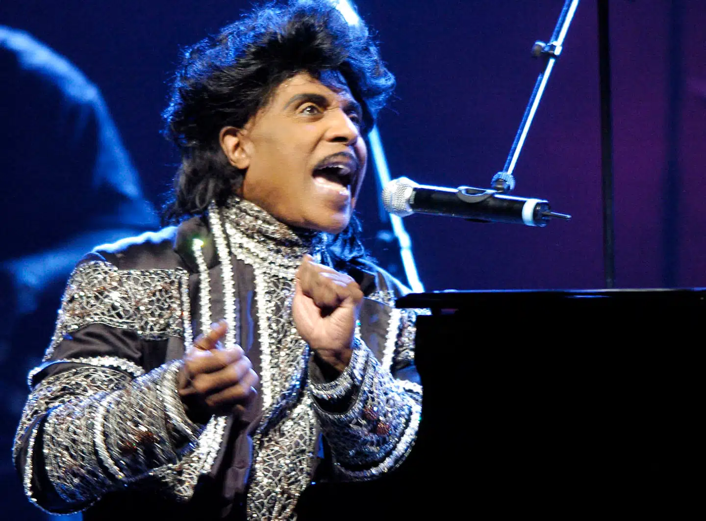 Rockmusikeren Little Richard er død, 87 år. Her ses han under en koncert på Olympia i Paris i 2005.