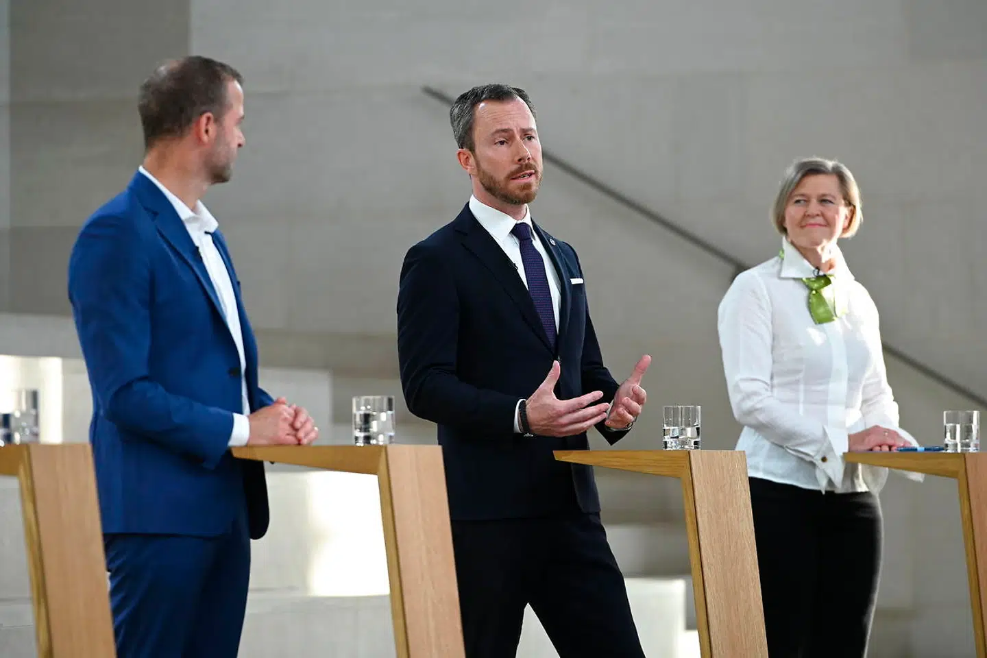 Partilederdebat på Statens Museum for Kunst i København, torsdag den 14. maj 2020. DR og TV 2 har sammen inviteret partilederne til debat under overskriften 'Hvordan får vi Danmark tilbage?'.