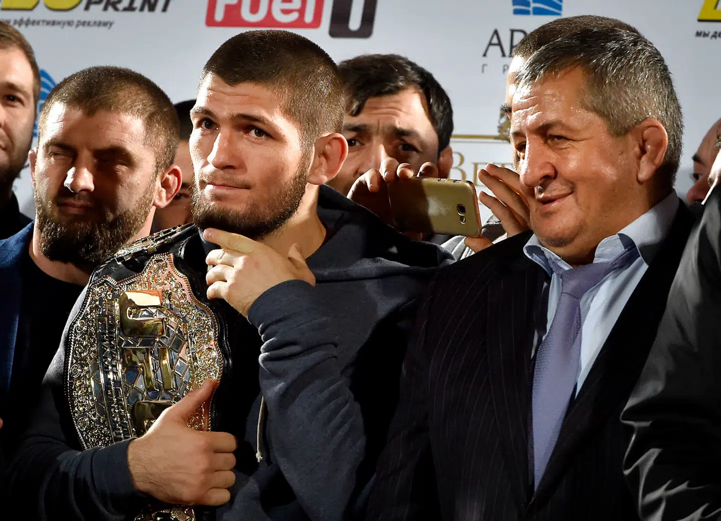 Khabib Nurmagomedov med sin far, Abdulmanap.