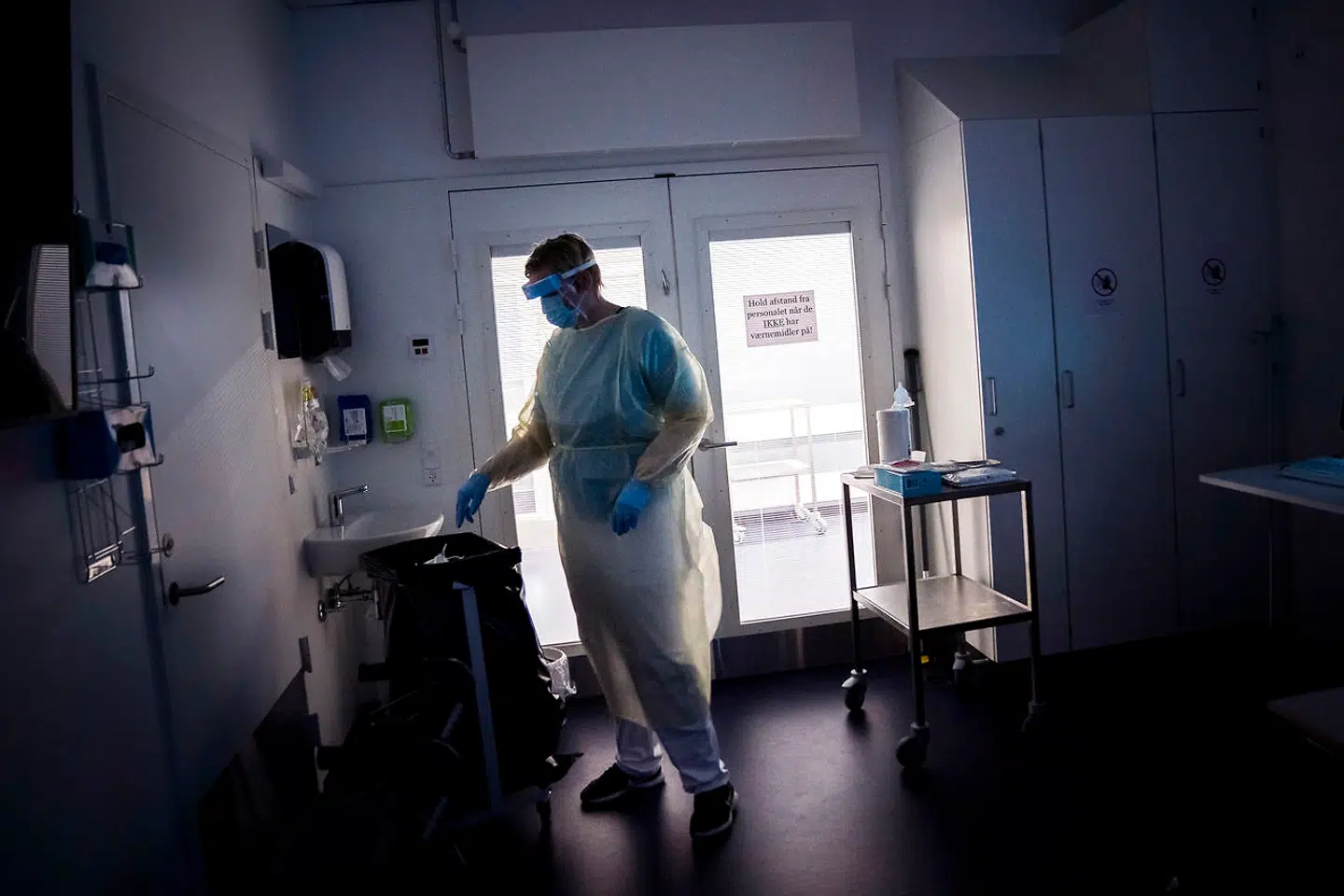Covid-19-afsnit på Slagelse Sygehus.