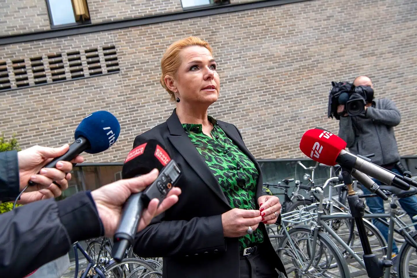 Forhenværende minister Inger Støjberg (V) afhøres af Instrukskommissionen søndag den 24. maj 2020. (Foto: Thomas Sjørup/Ritzau Scanpix)