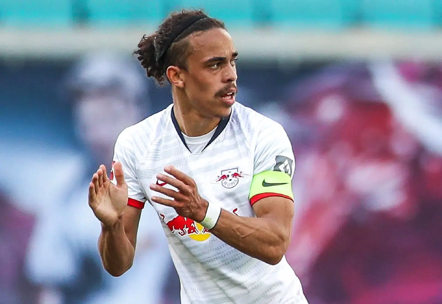 Yussuf Poulsen scorede i weekendens runde for RB Leipzig.