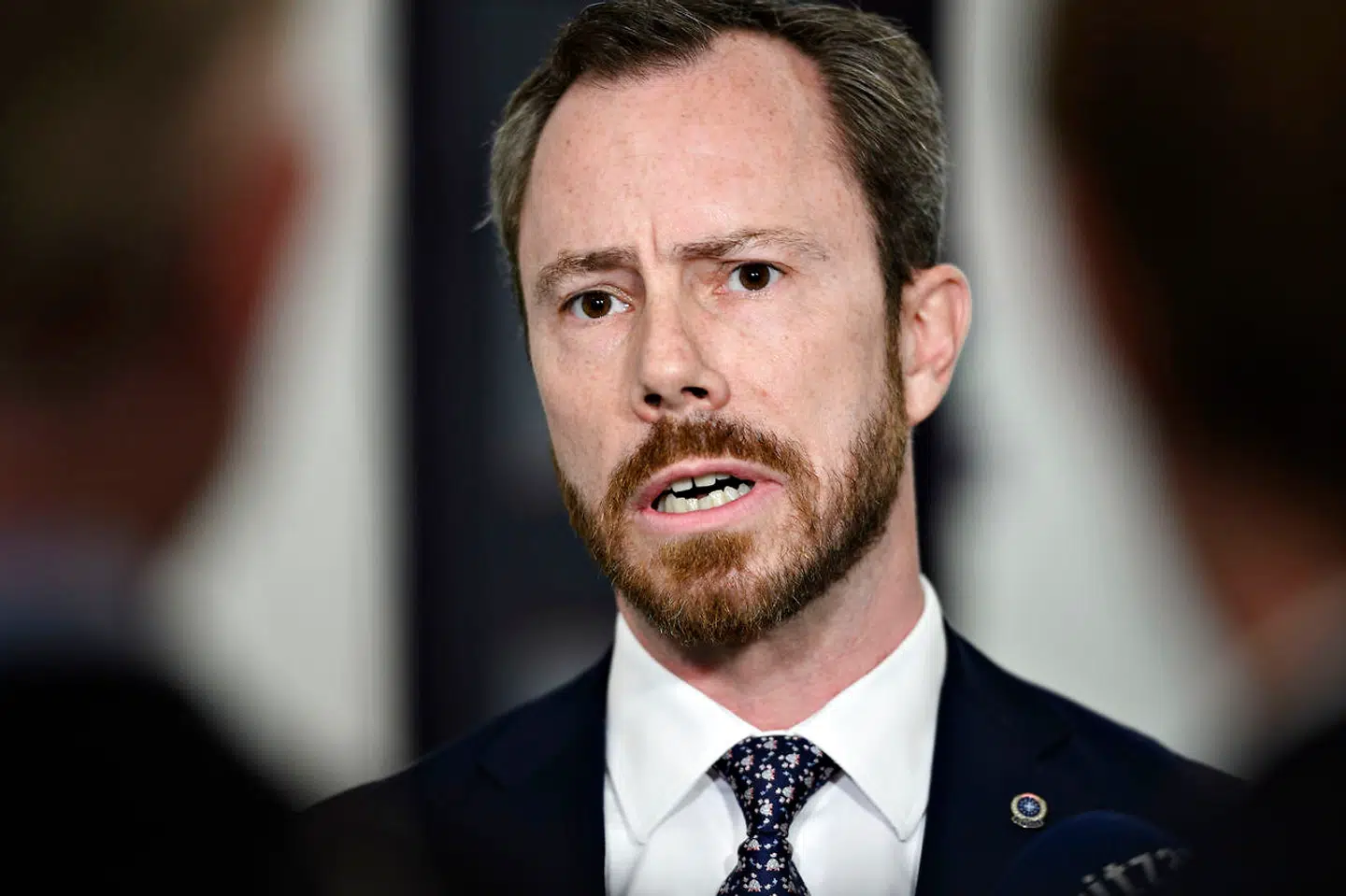 Jakob Ellemann-Jensen (V) ankommer til sættemøde om klimaforhandlinger mellem Folketingets partier og Regeringen i Finansministeriet i København, tirsdag den 26. maj 2020.. (Foto: Philip Davali/Ritzau Scanpix)