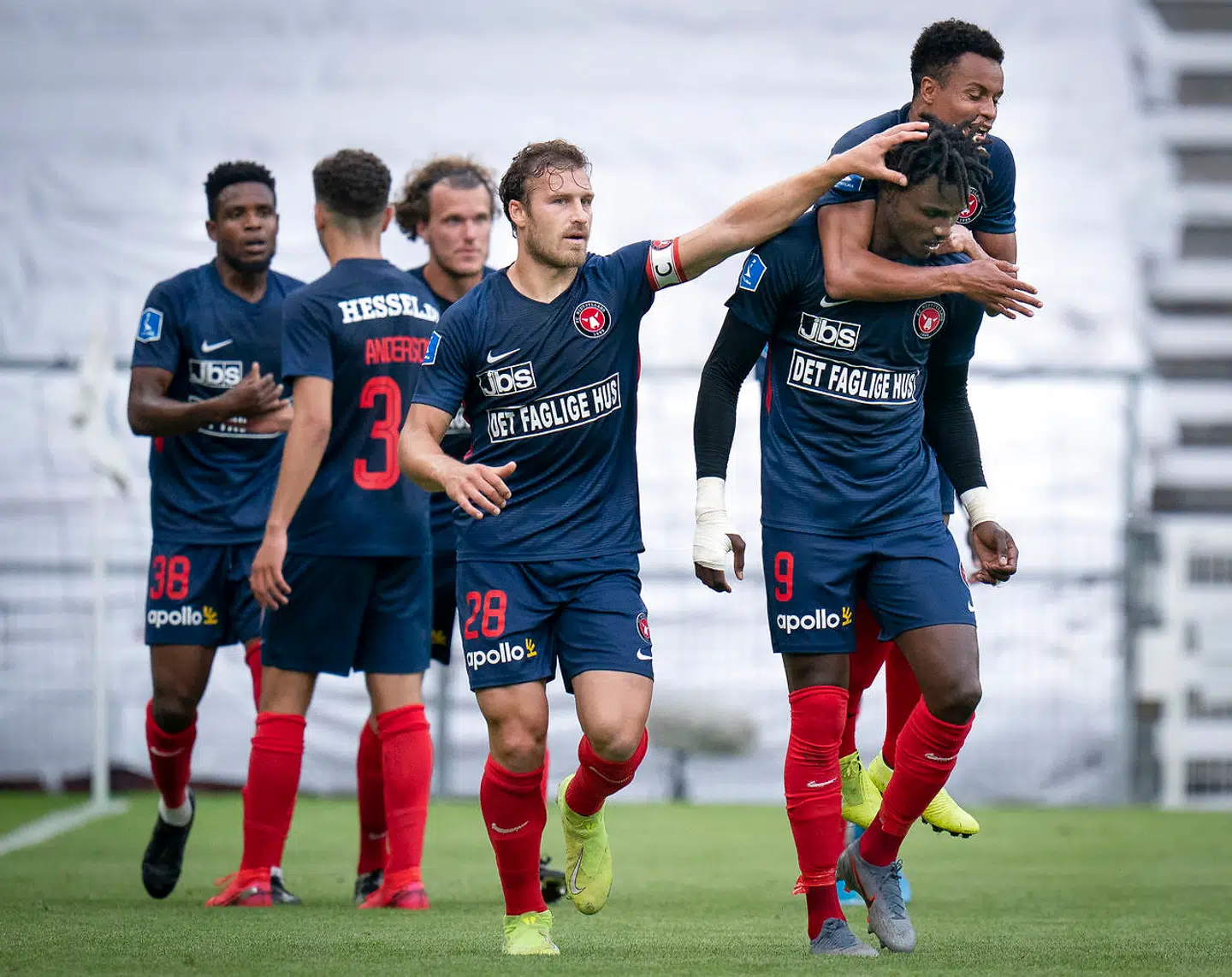 FC Midtjyllands Sory Kaba til 0-1 under superligakampen mellem FC København - FC Midtjylland i Telia Parken, søndag den 28. juni 2020.. (Foto: Liselotte Sabroe/Ritzau Scanpix)