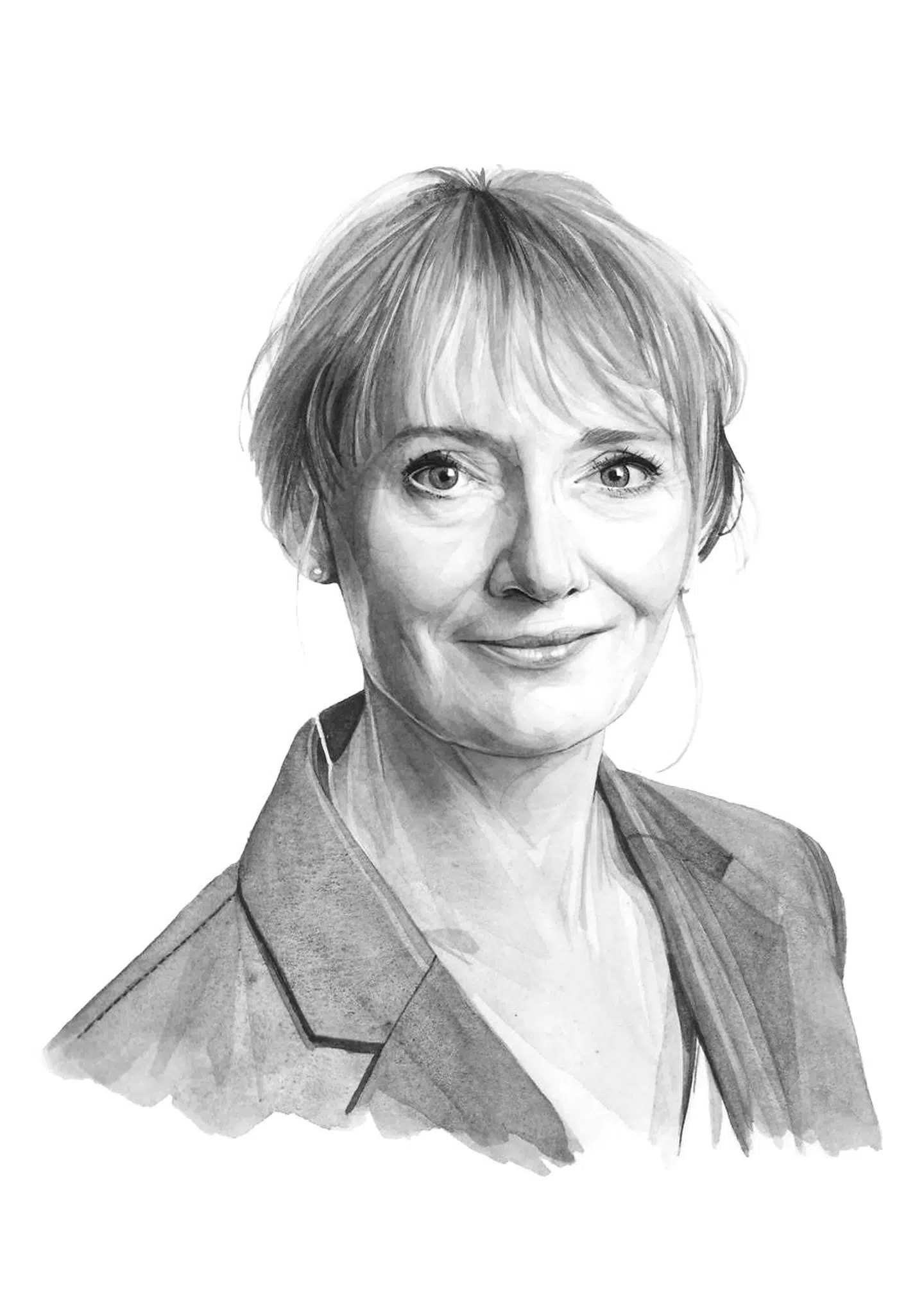 Tegning af Kathrine Lilleør udført af Kate Copeland