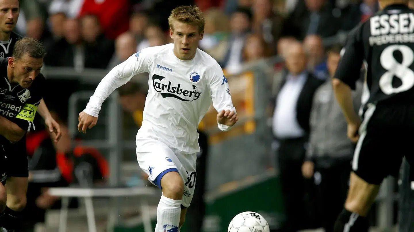 En ung Mads Laudrup i aktion for FC København. Her var han på kontrakt frem til 2009. Derudover spillede han i følgende klubber i løbet af sin karriere: KB, Herfølge, HB Køge, Stjarnan, Hobro og FC Helsingør.
