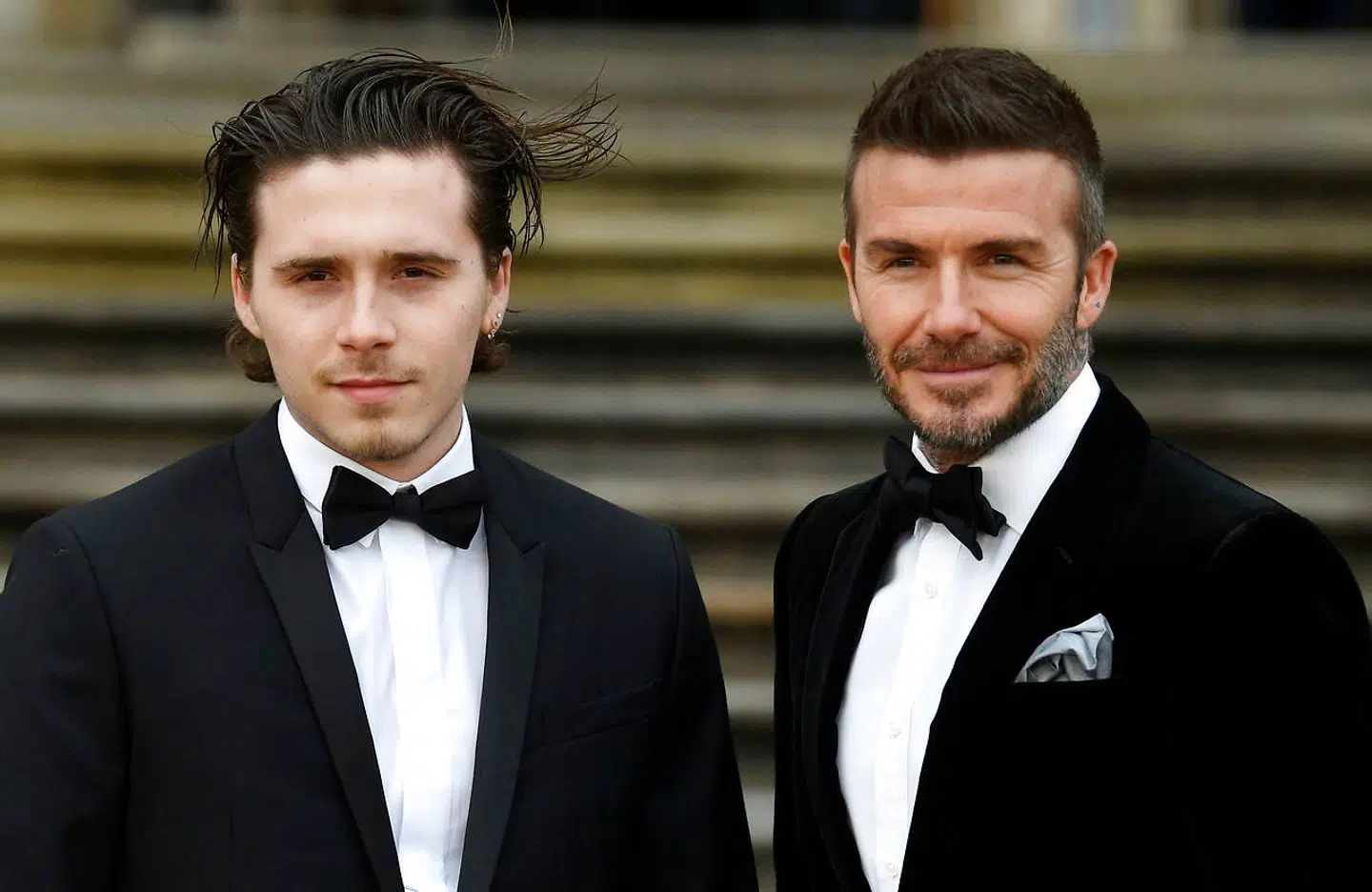 Brooklyn Beckham ses her med sin far, David Beckham.