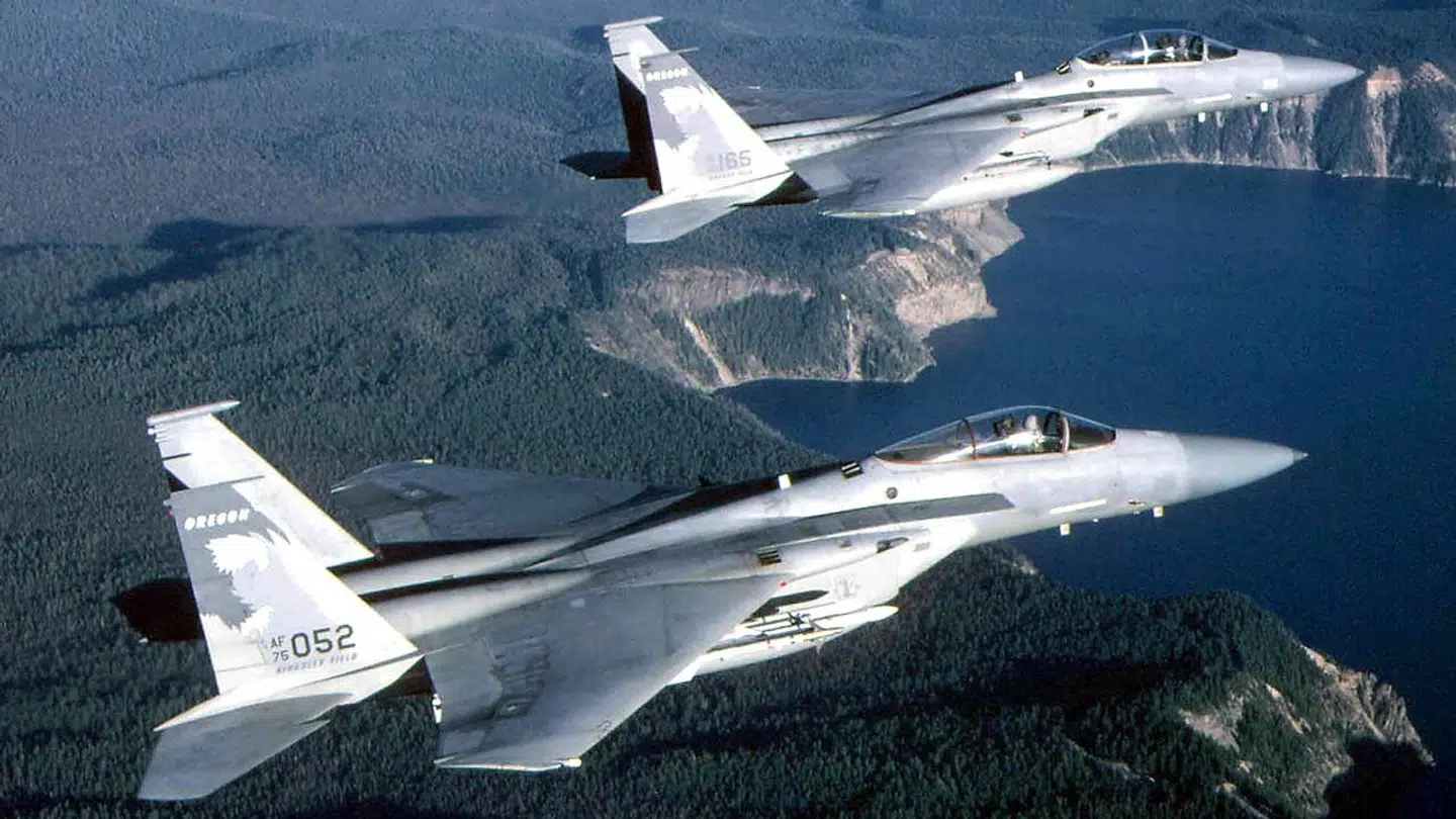 Det var et amerikansk F-15-fly, som dem på billedet, der var sendt i luften torsdag aften over syrisk luftrum.