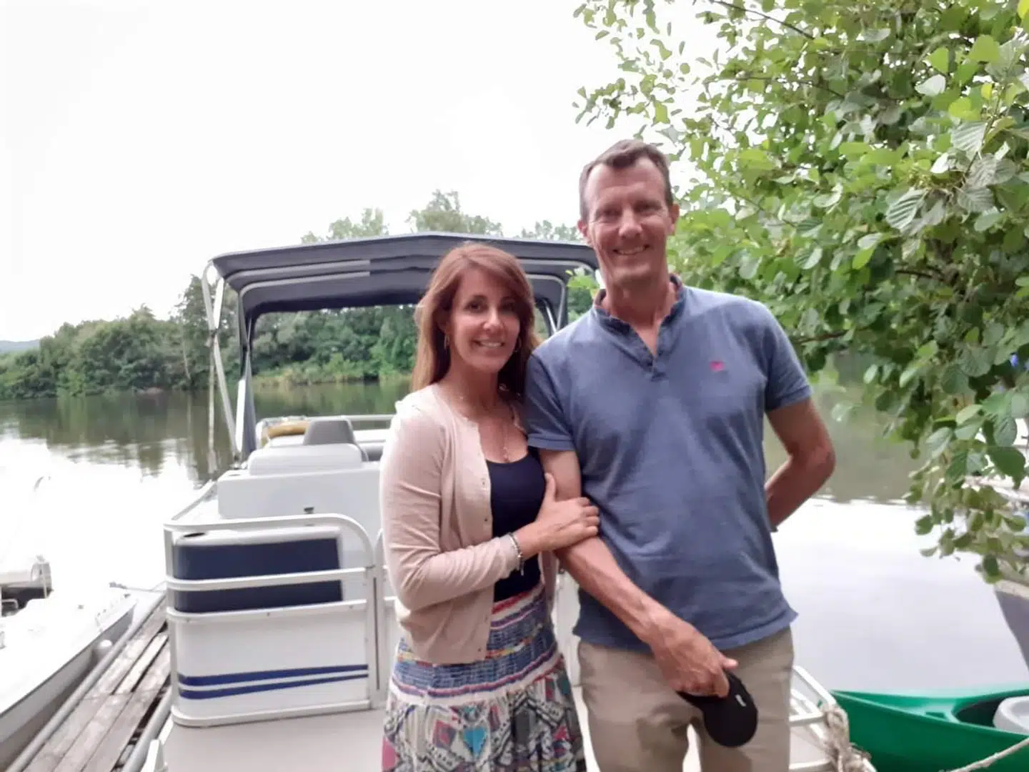 Gerrigues Marc arrangerede en bådtur for prins Joachims familie kun 10 dage før, blodproppen indtraf. Billedet er fra selve dagen, hvor Joachim ifølge Gerrigues Marc umiddelbart virkede til at have det fint. Foto: Gerrigues Marc.