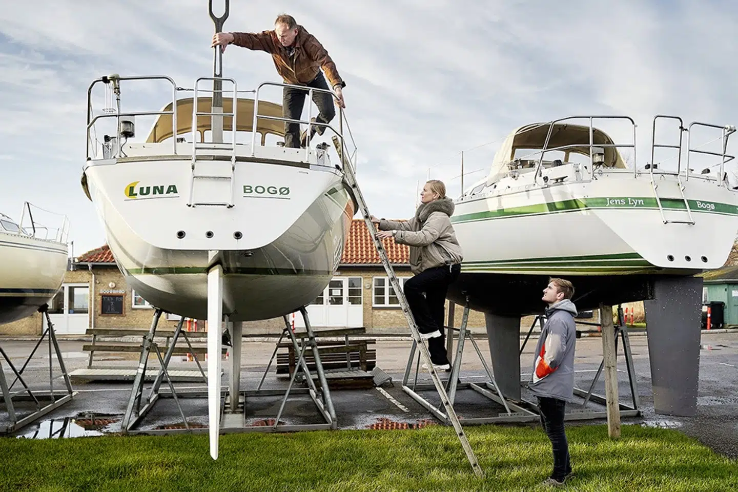 Benjamin Werge, Leif Werge og Louise Miltenburg Caspersen. Foto: Hjerteforeningen.