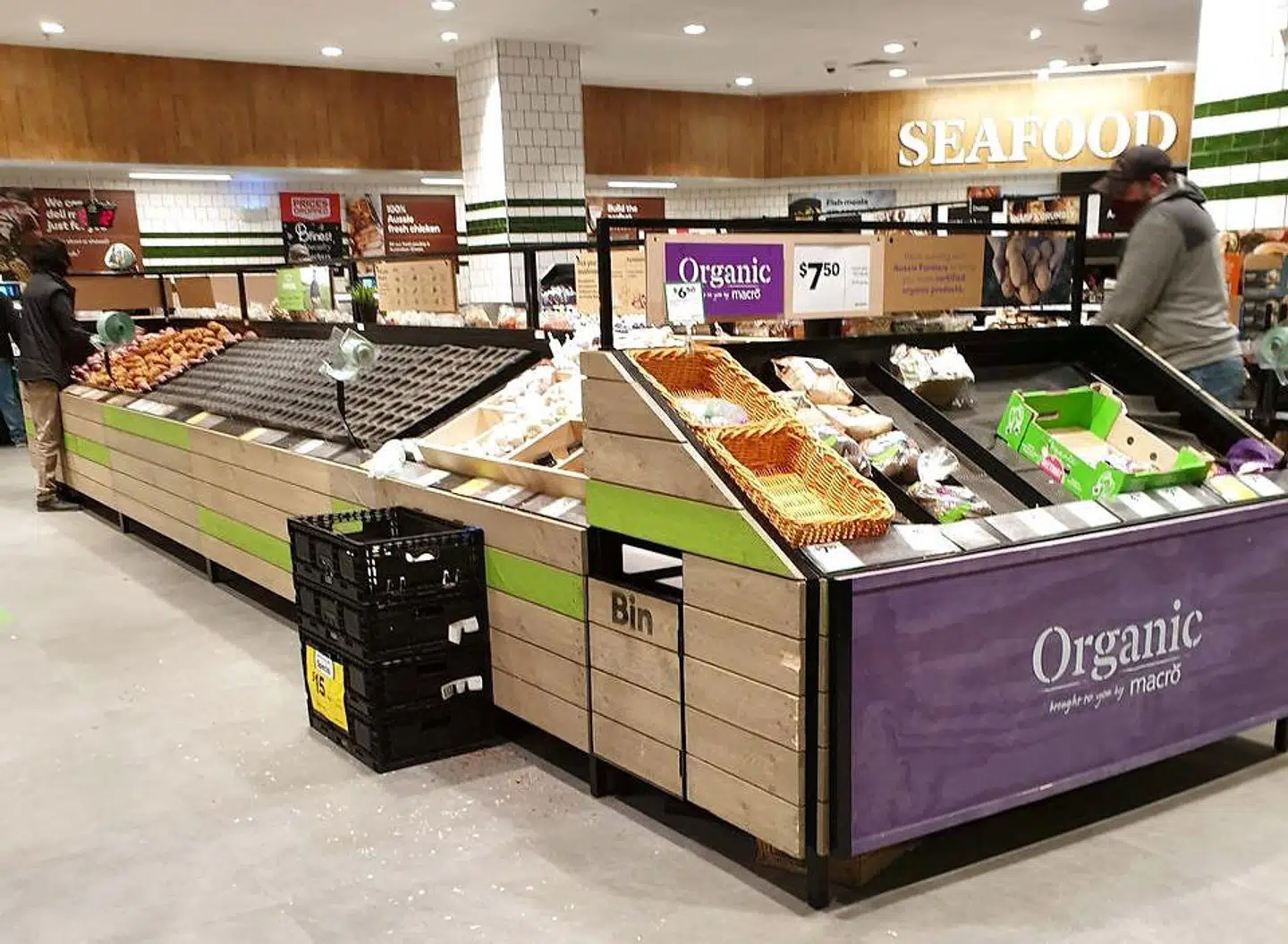 Sådan så der ud i et supermarked, efter at folk havde hamstret blandt andet grøntsager.