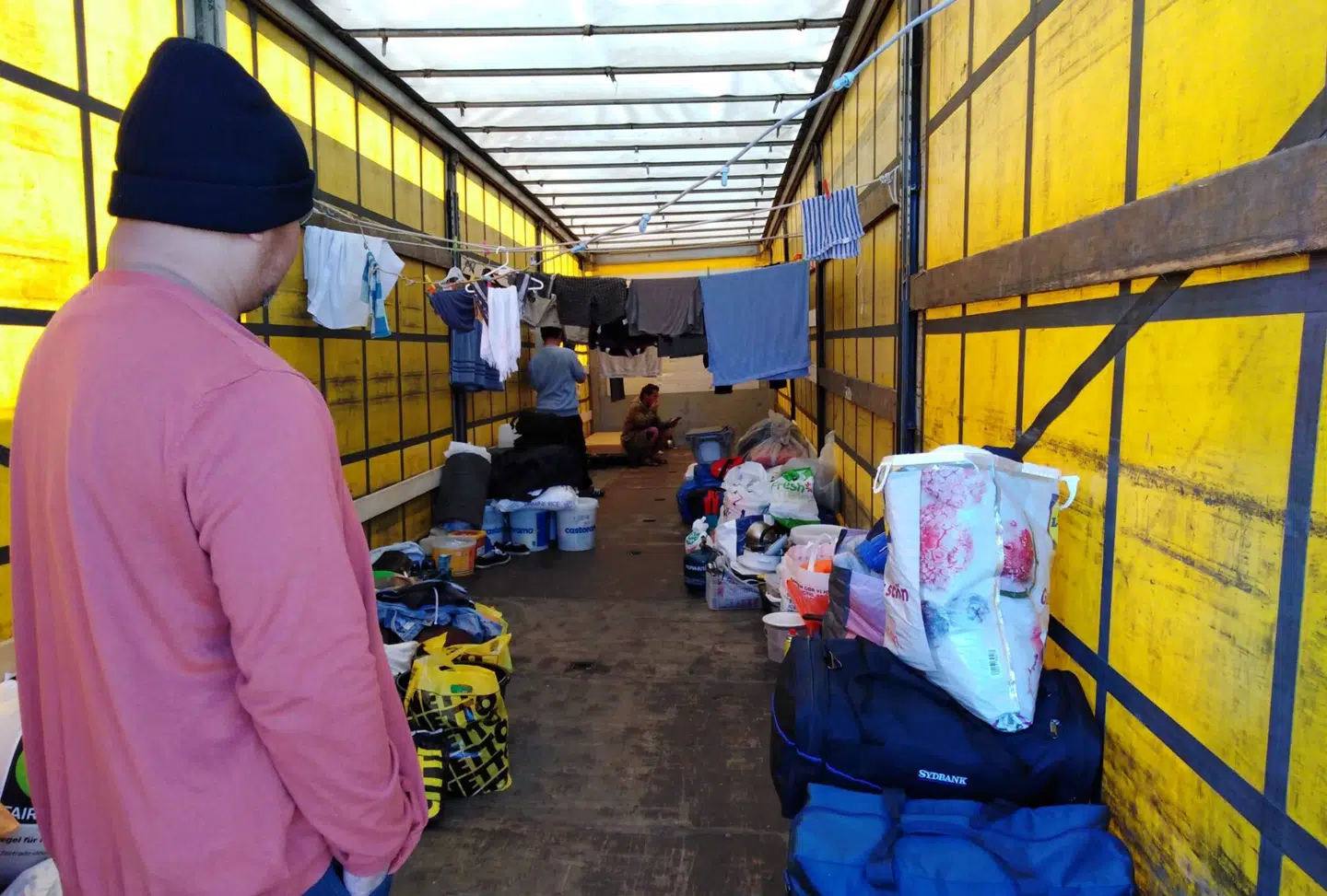 De særdeles usle forhold, chaufførerne levede under hos Kurt Beier A/S. Privatfoto.