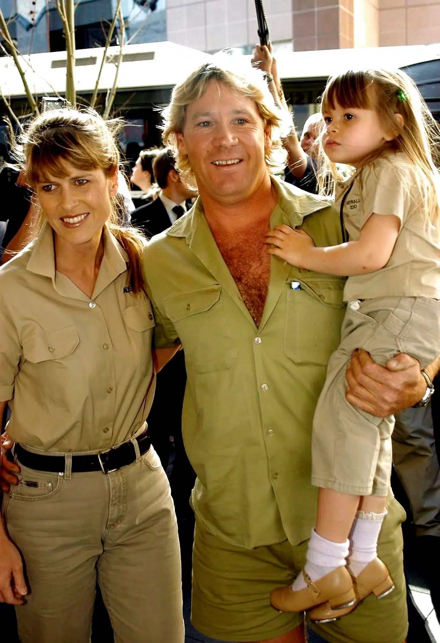 Terri, Steve og Bindi Irwin i 2002.