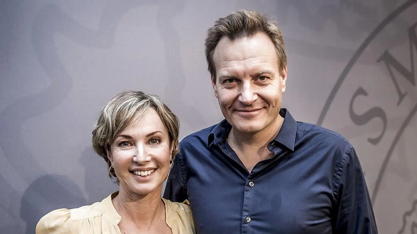 Rasmus Tantholdt og hans kæreste, journalist Natasja Crone under bogreception i Statsministeriet, hvor bogen "Statsministrene" udkommer, torsdag 9. november 2017.