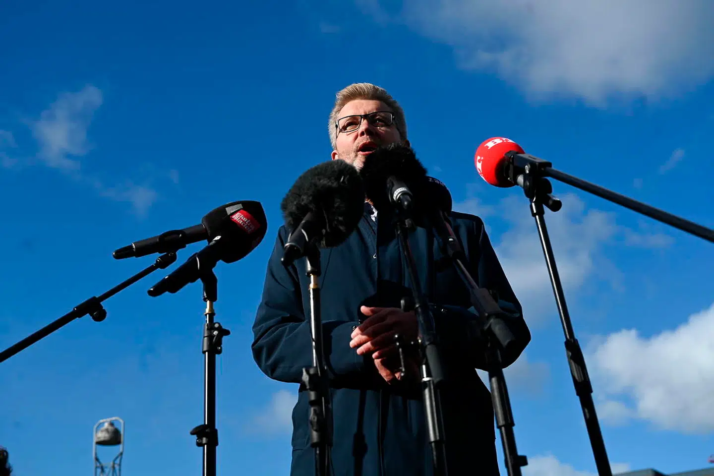 Overborgmester Frank Jensen holder pressemøde på Islands Brygge i København mandag 19. oktober 2020. Frank Jensen træder tilbage som overborgmester og som næstformand i Socialdemokratiet, meddelte han på pressemødet.